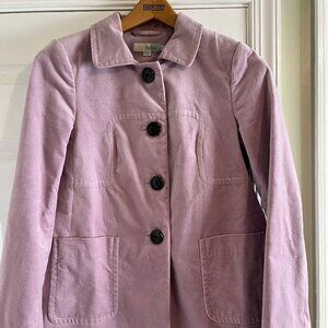 Beautiful Pink Velvet Boden Coat Size UK 12 US 8